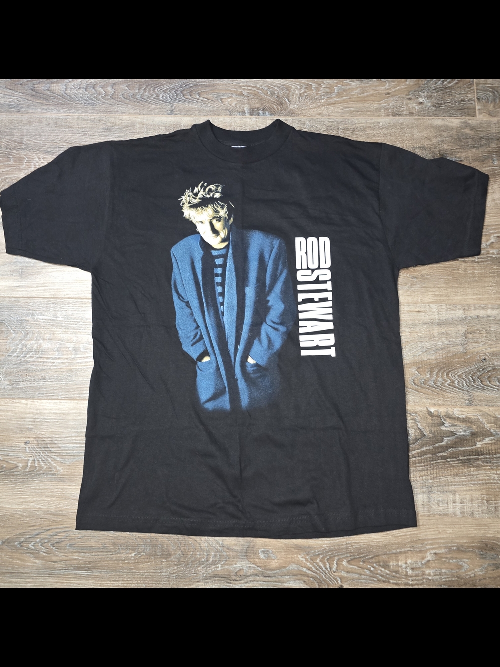 Vintage ROD STEWART Tee T-SHIRT SIZE L IN THE ROUND JAPAN TOUR 1996 Tokyo NWOT